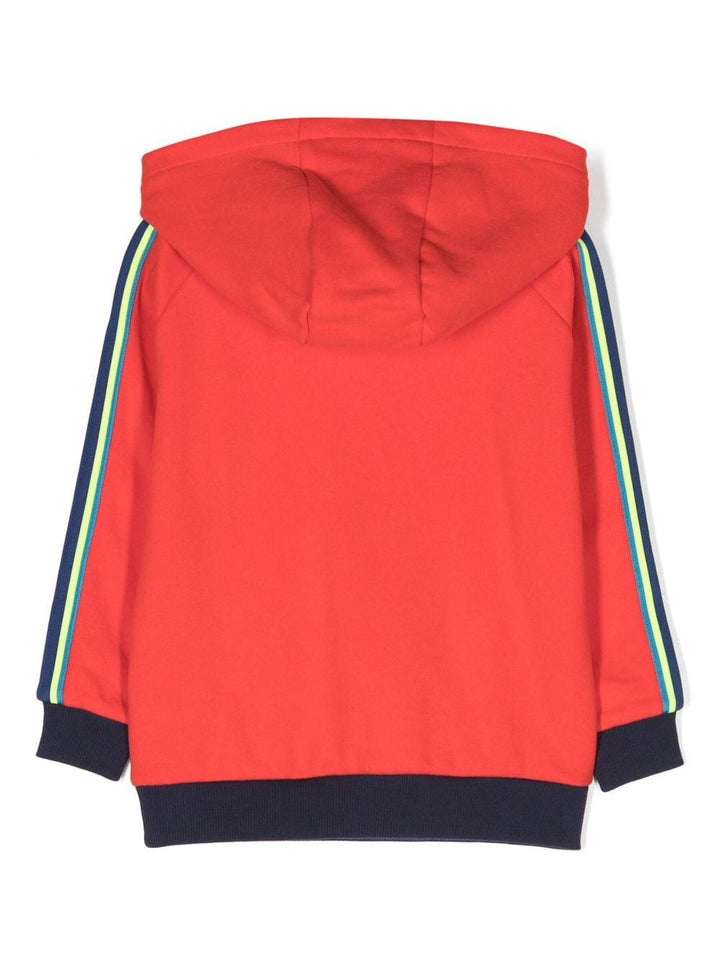 Felpa arancione bambino con stampa multicolor , logo stampato e cappuccio W25620 997 Marc Jacobs Kids 