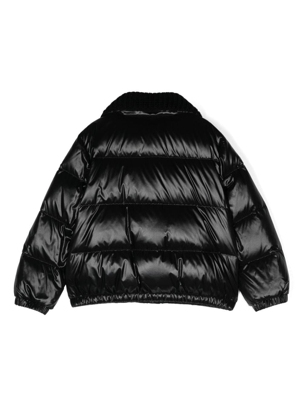 Piumino nero bambina