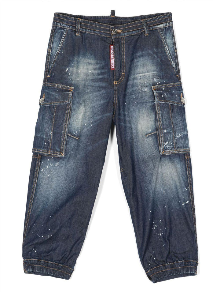 Jeans denim bambino,con sei tasche