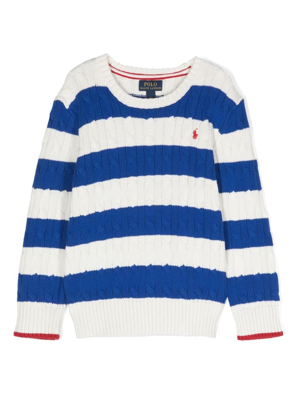 Maglione bianco/blu bambino 322926236 001 RALPH LAUREN KIDS 