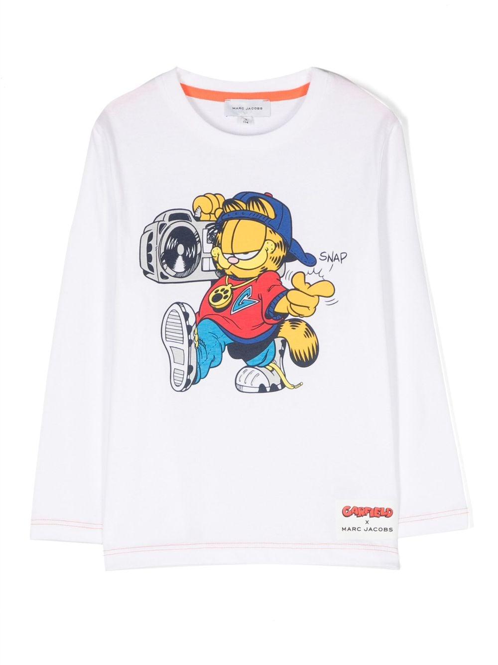 T-shirt bianca bambino con stampa multicolor W25611 10P Marc Jacobs Kids 