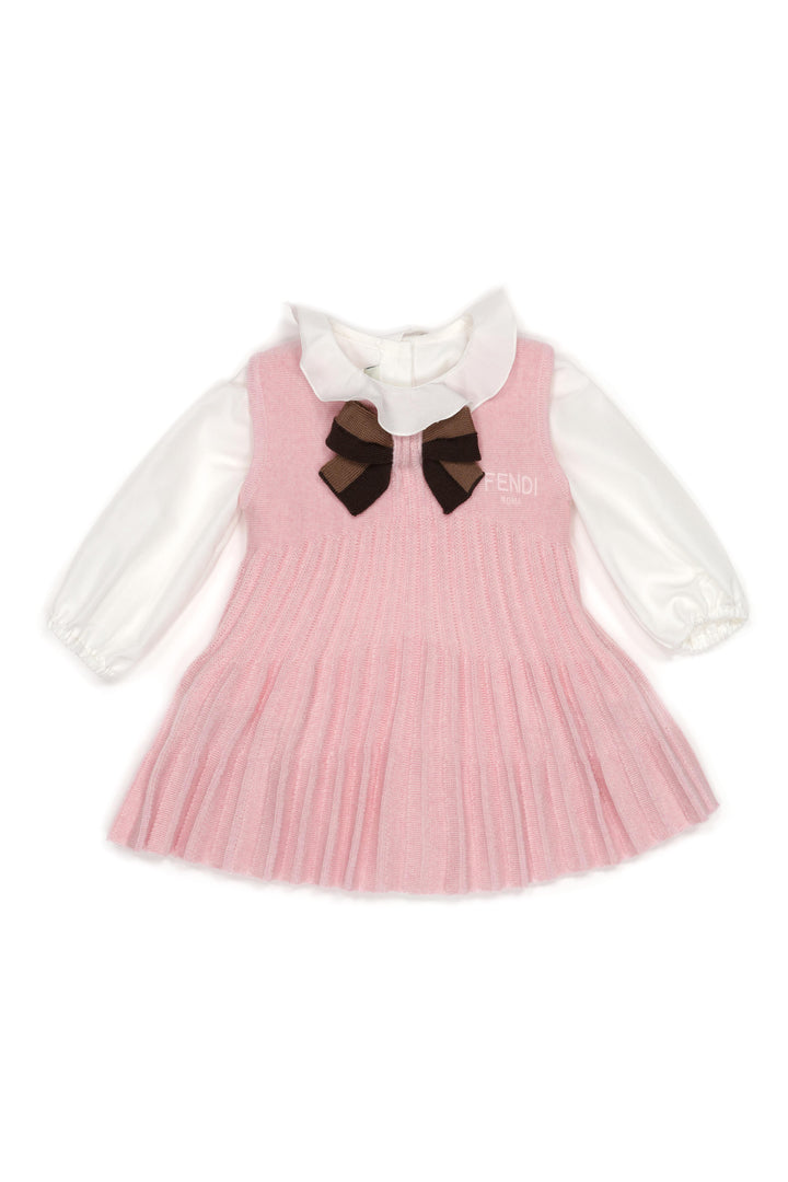 Abito baby rosa e bianco