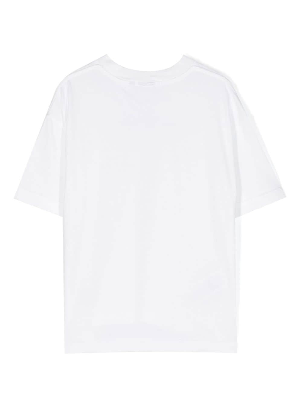 T-shirt bianca bambino con stampa