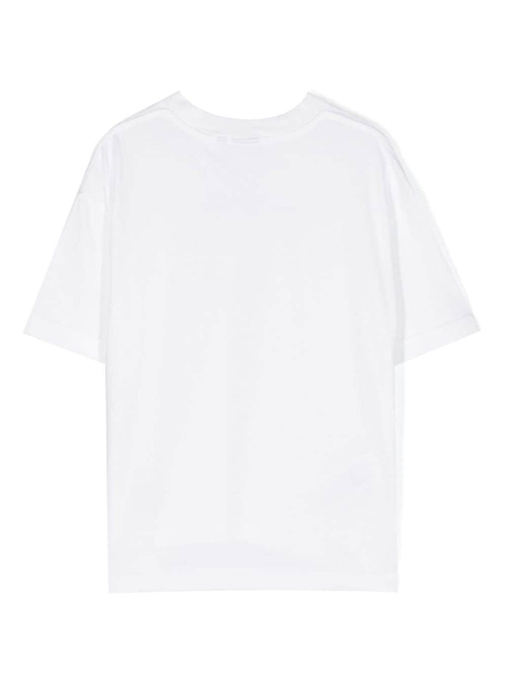 T-shirt bianca bambino con stampa