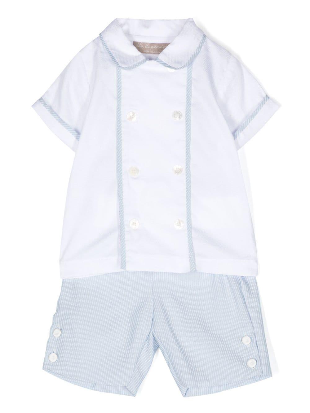 Set bianco/blu neonato