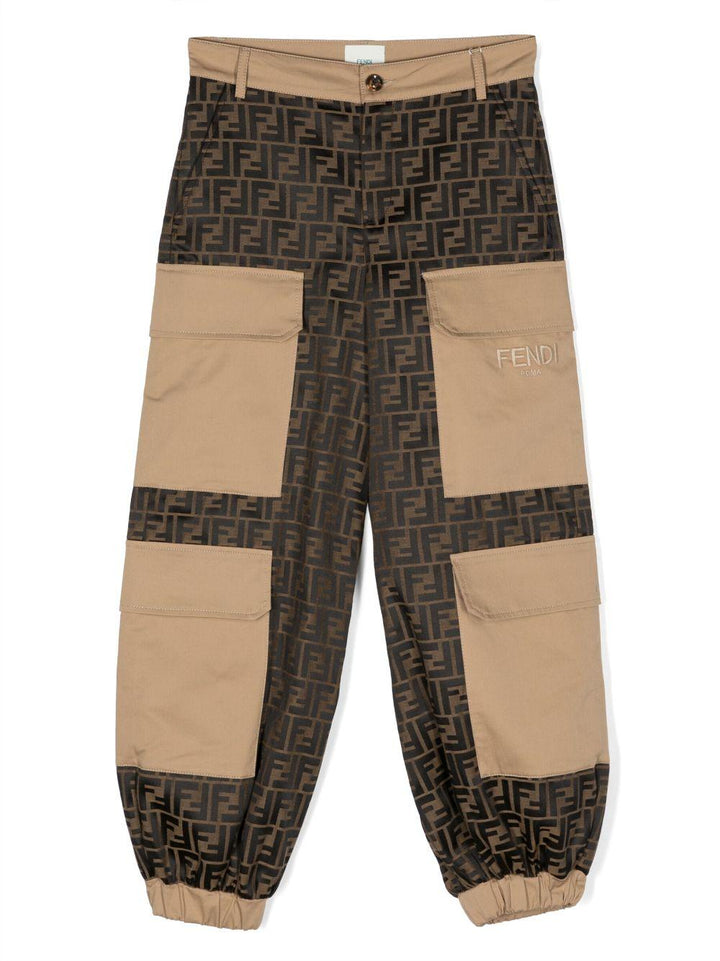pantaloni cargo marroni bambino
