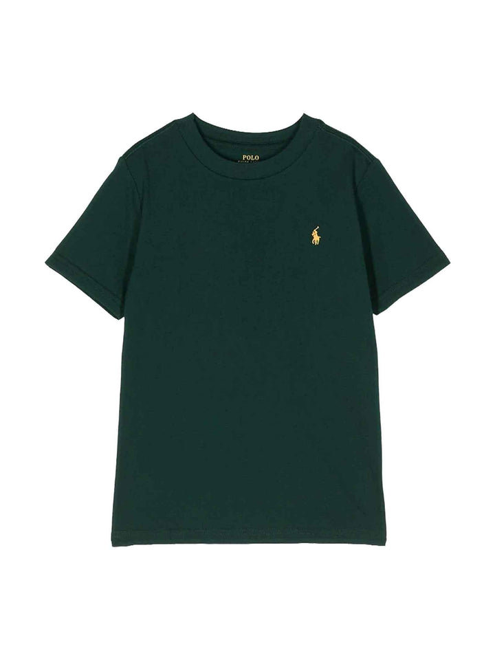 T-shirt verde bambino con ricamo 322832904 117 RALPH LAUREN KIDS 