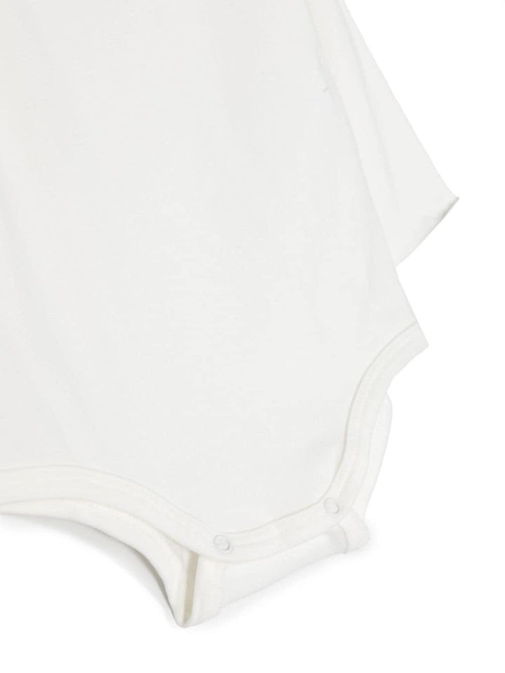 Salopette bianca e beige blush neonato