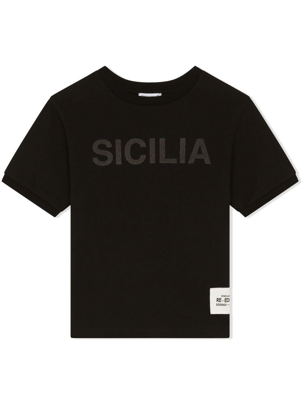 T-shirt nera bambino