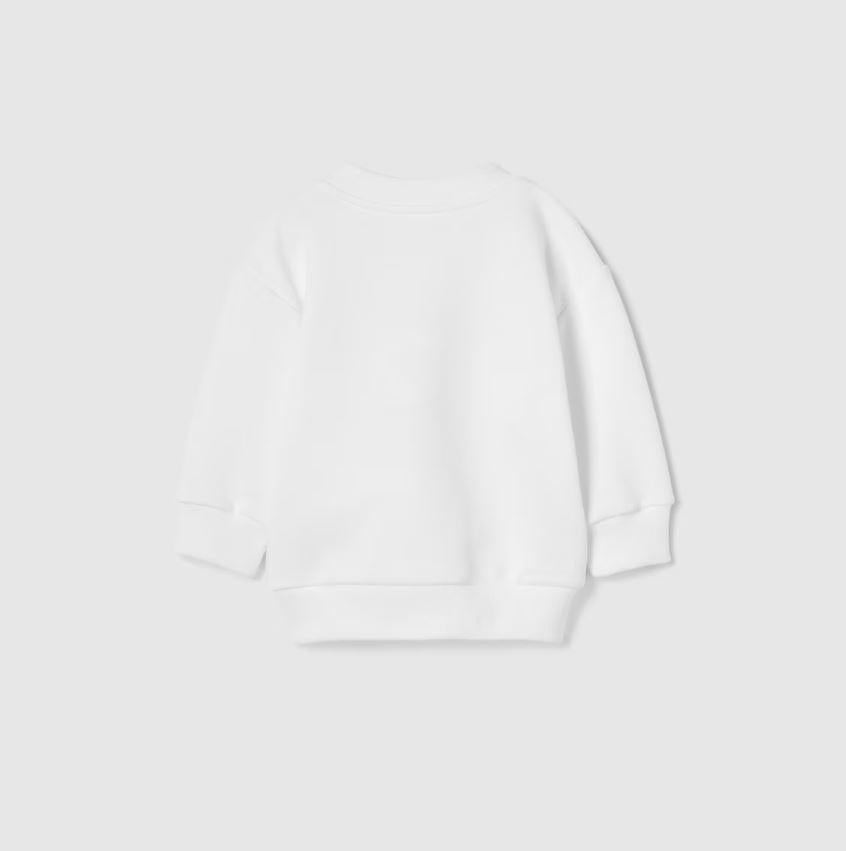 felpa bianca neonato 792071XJHFE 9214 GUCCI KIDS 