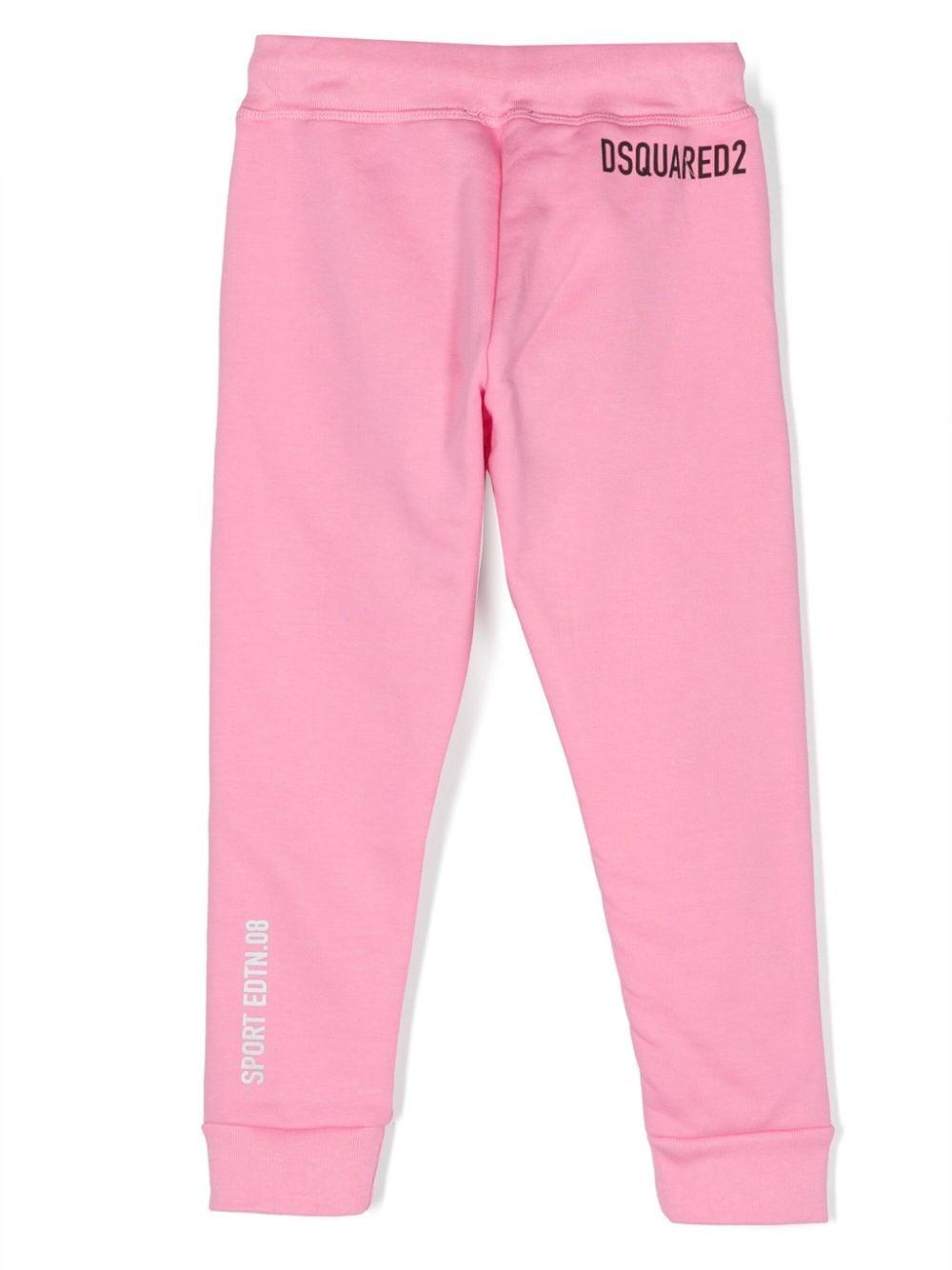 Pantaloni rosa bubblegum unisex con logo