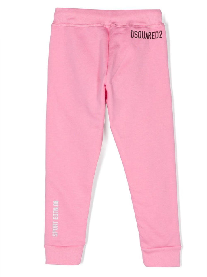 Pantaloni rosa bubblegum unisex con logo