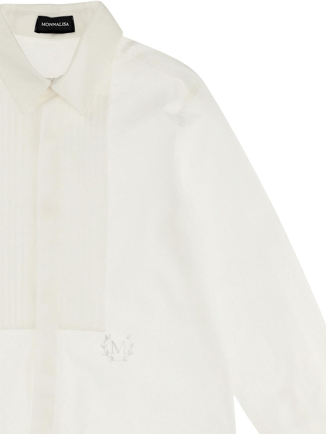 Camicia bianca classica bambino 25B3032153 0099 Monnalisa kids 