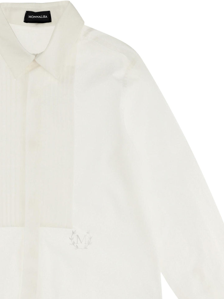 Camicia bianca classica bambino 25B3032153 0099 Monnalisa kids 
