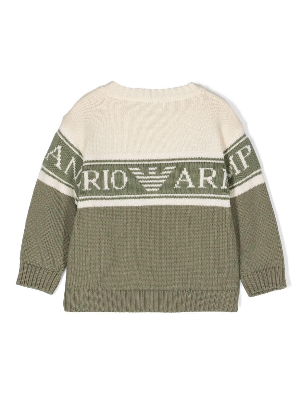 Pullover verde neonato