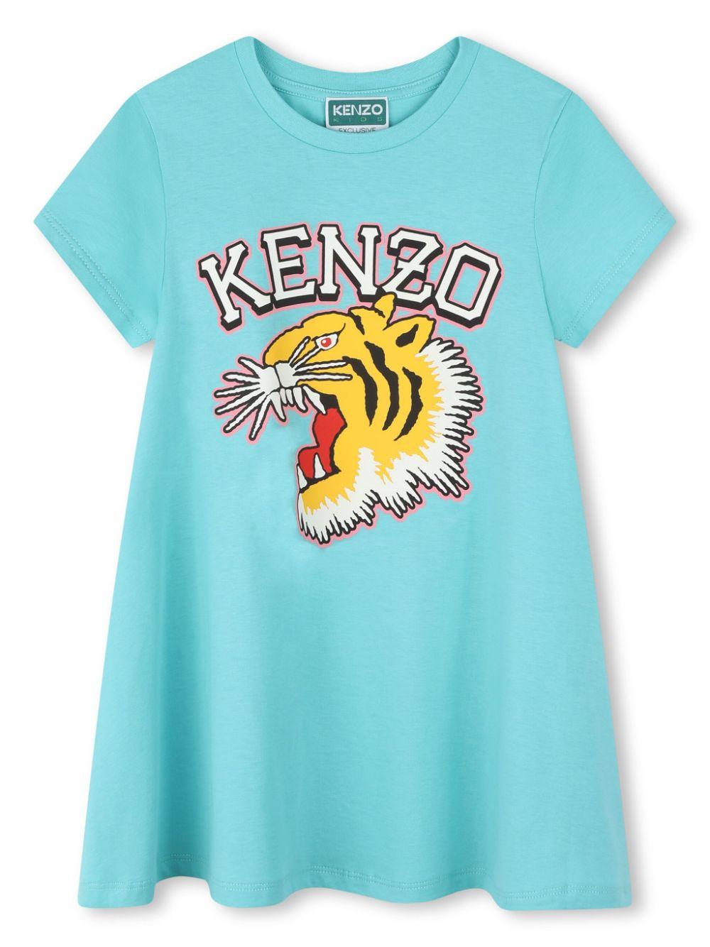 Felpa turchese bambina K60832 751 KENZO KIDS 