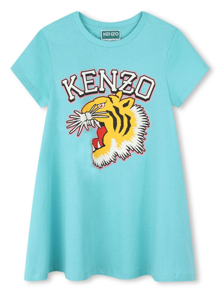 Felpa turchese bambina K60832 751 KENZO KIDS 