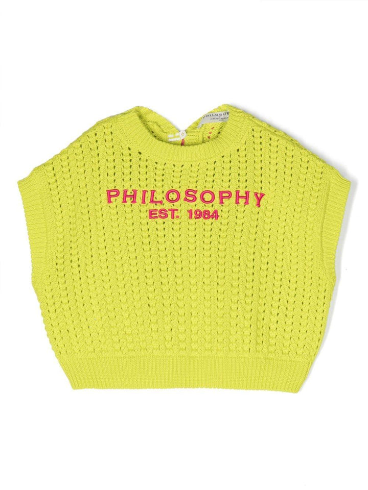Gilet verde bambina