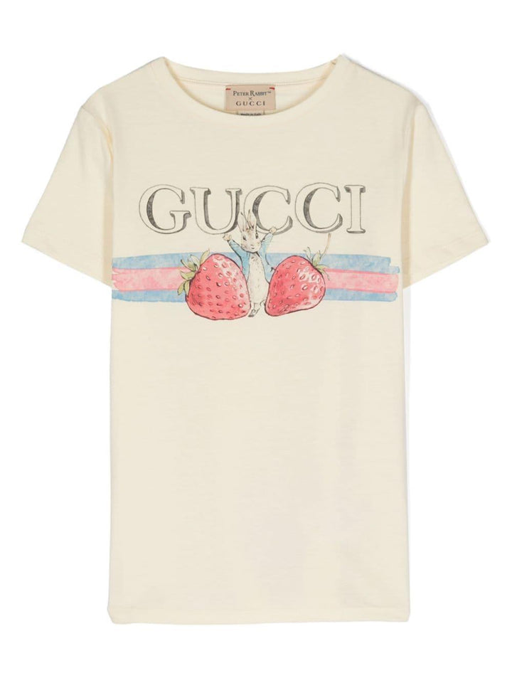 T-shirt beige/multicolor bambina
