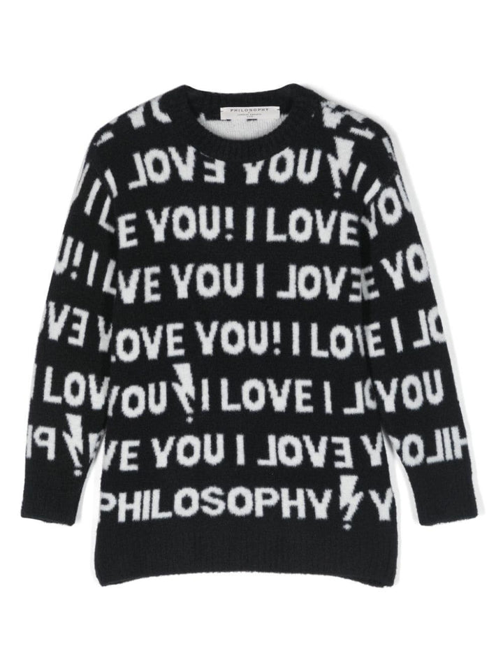 Maglione nero bambina