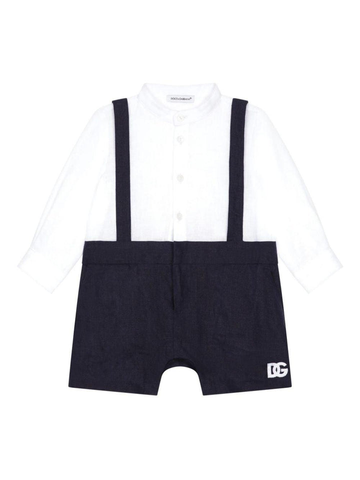 tutina bianco/blu neonato