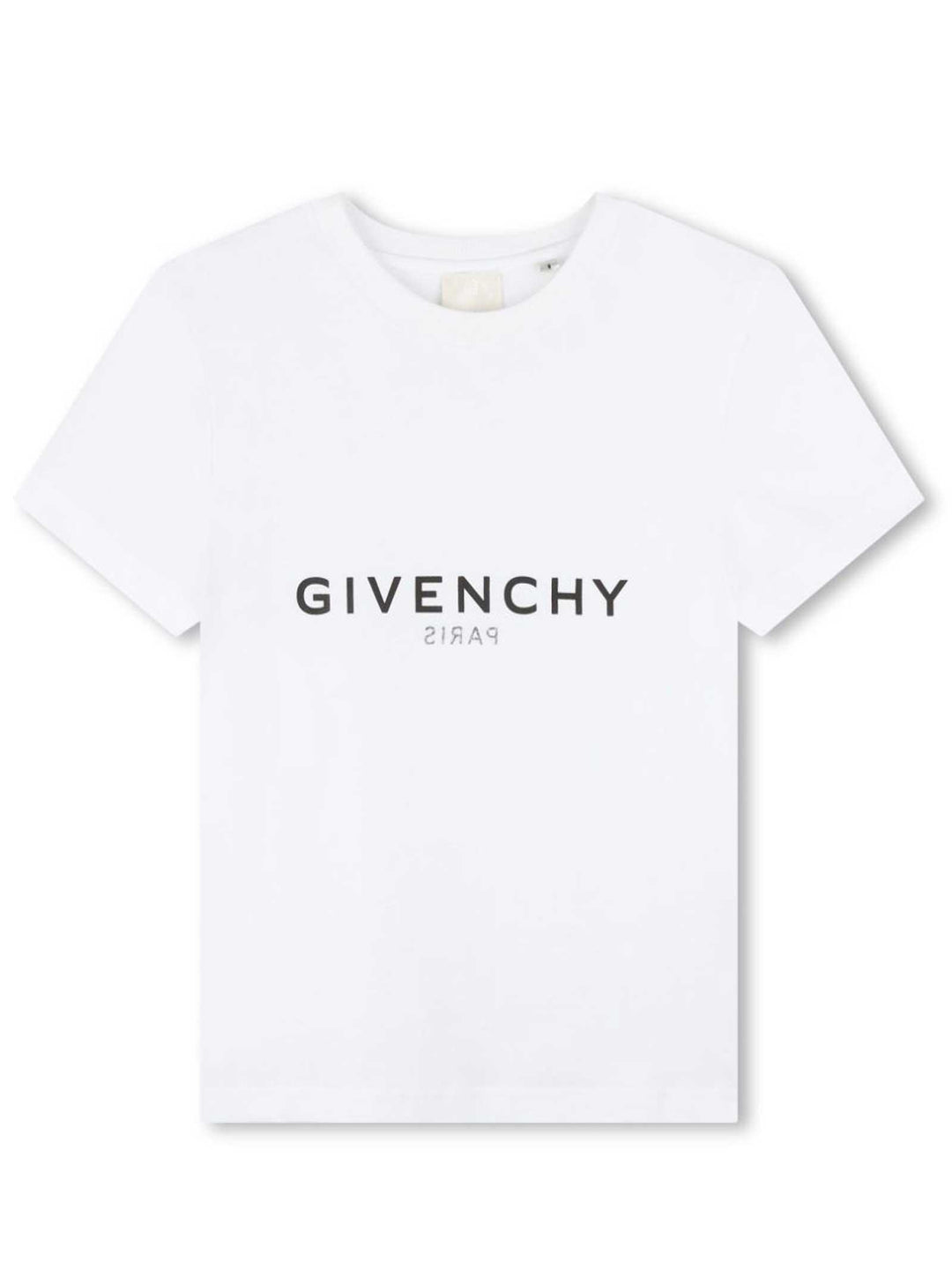 T-shirt bianca bambino con logo stampato nero H25446 10P Givenchy Kids 