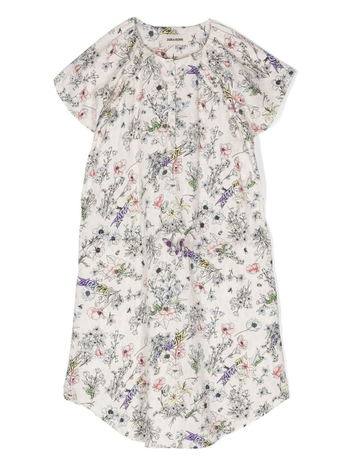 Abito bambina beige/multicolore