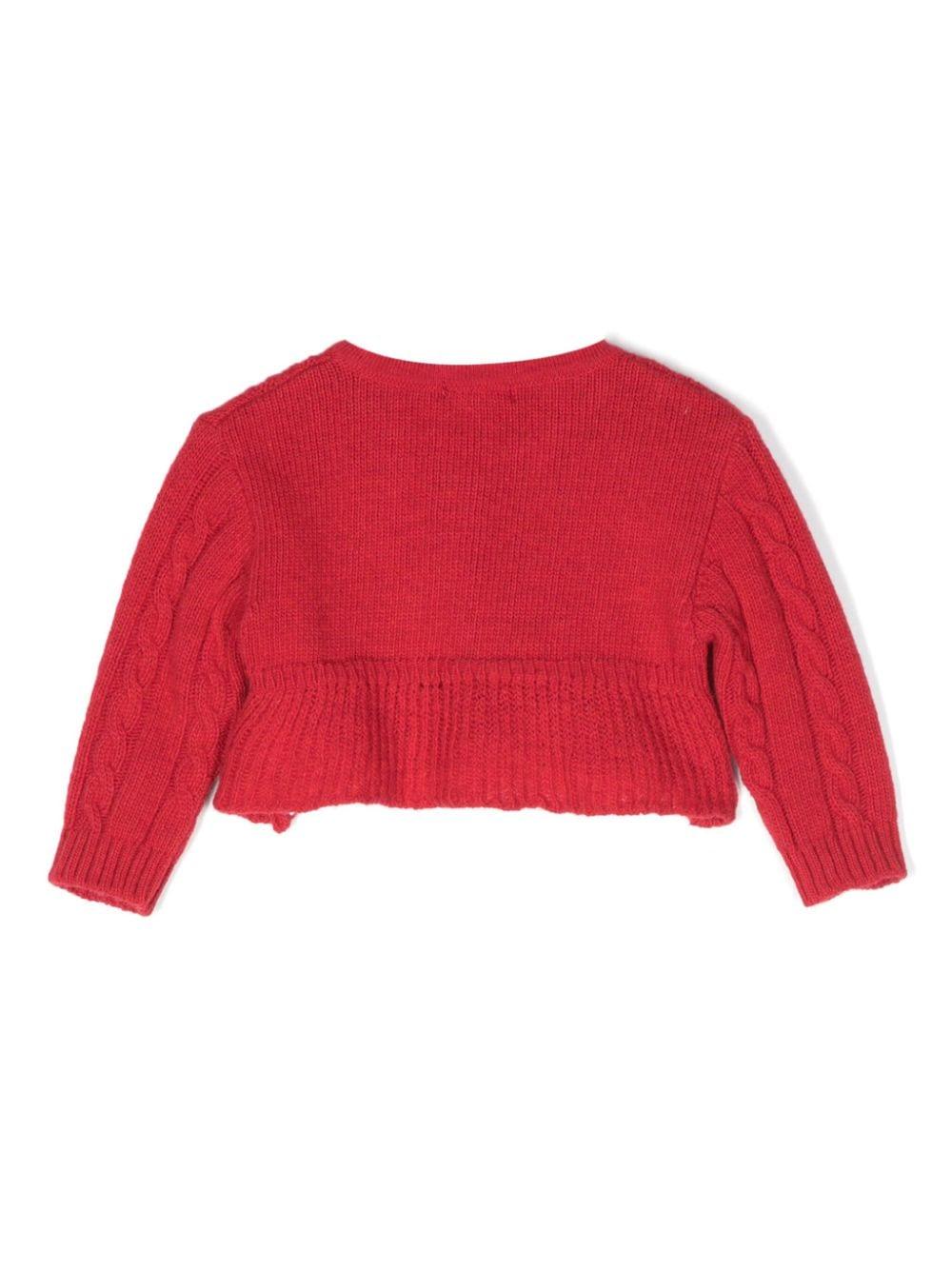 Cardigan rosso neonata LBG5155 ROSSO Le bebè 