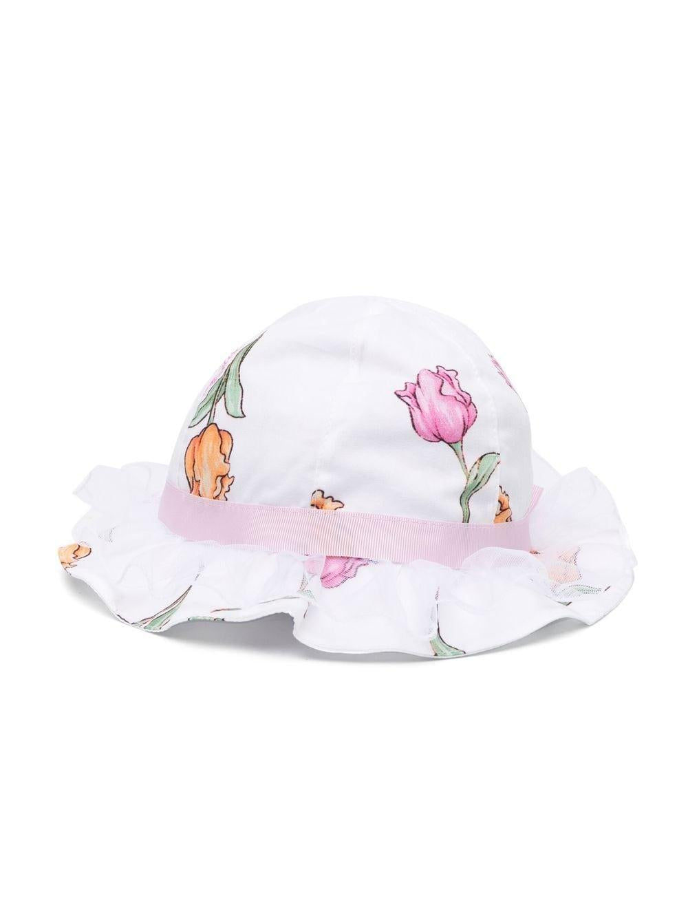 Cappello bianco neonata 39A0021658 0099 Monnalisa kids 