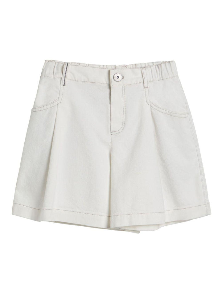 shorts bianco bambina