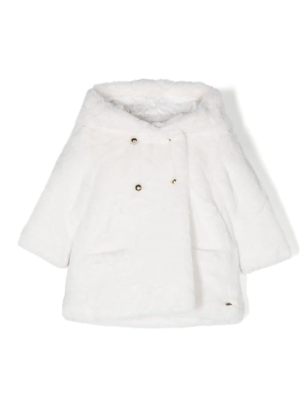 Cappotto bianco neonata TX44011 13 TARTINE & CHOCOLAT 