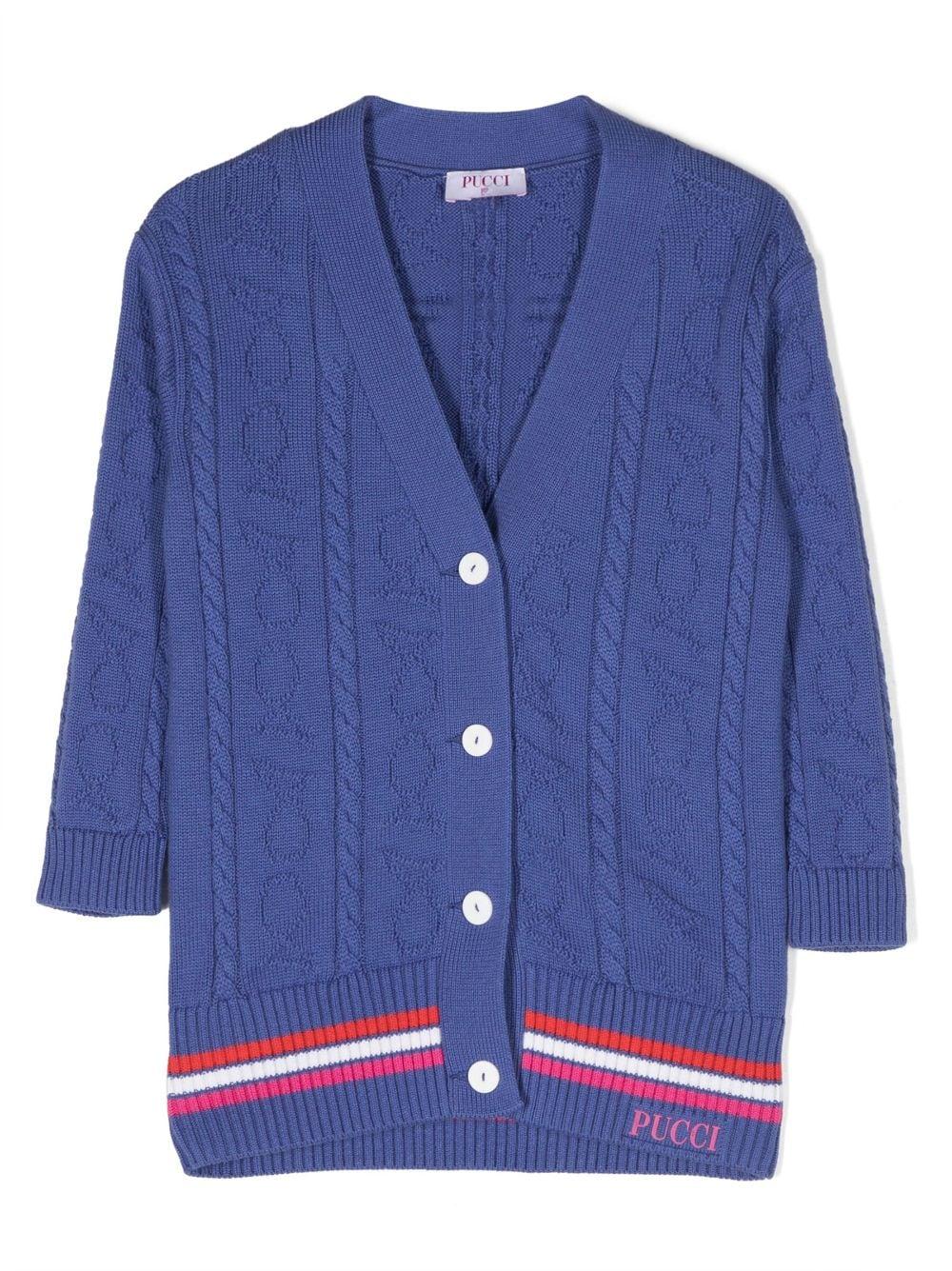 Cardigan viola bambina