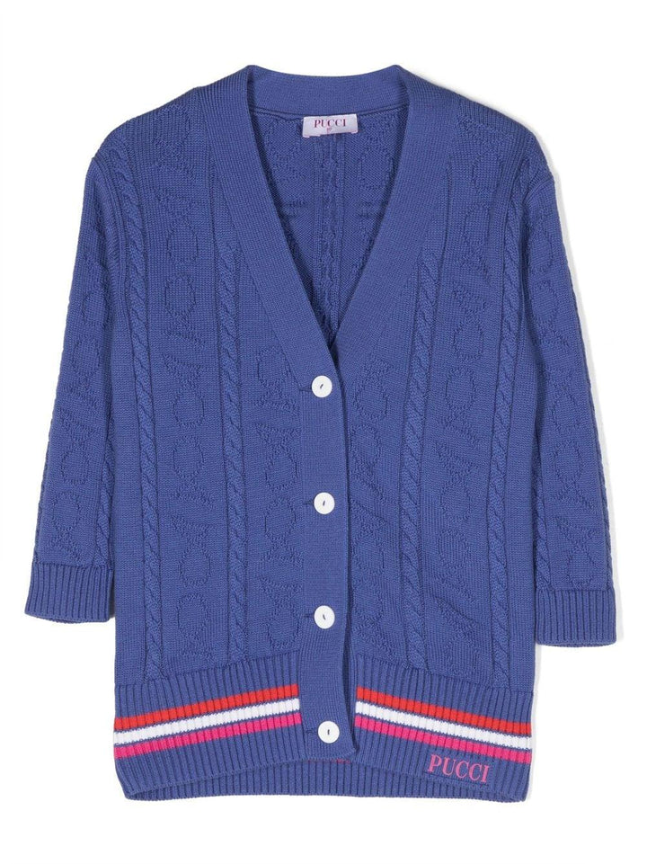 Cardigan viola bambina