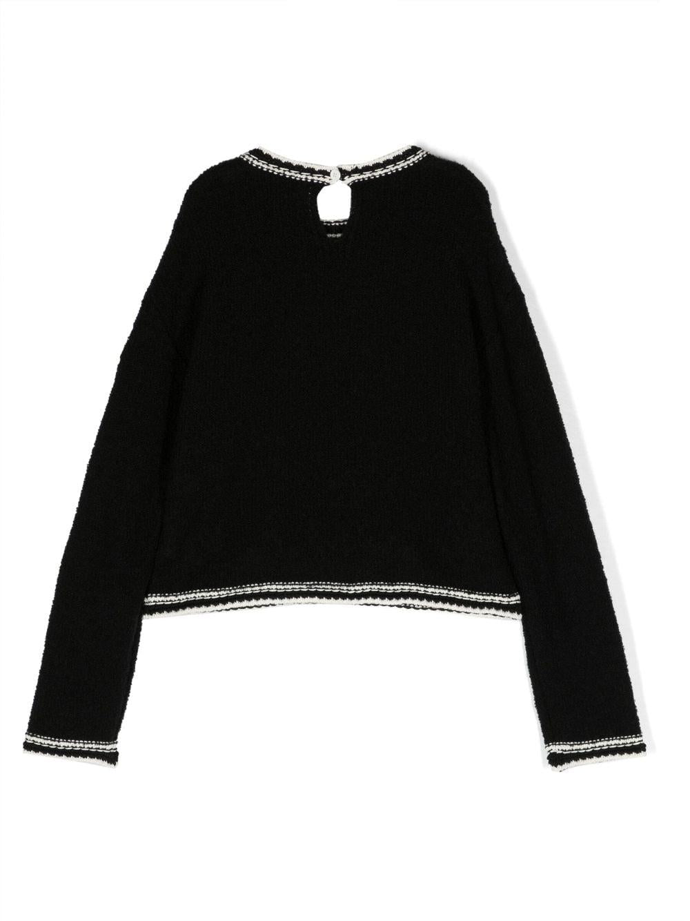 Maglia nera unisex 9C00001M1175 P90 Moncler Kids 