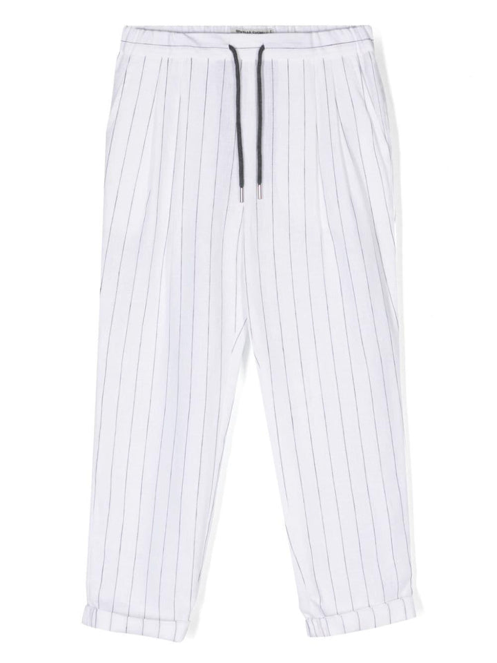 Pantaloni bambino grigio/bianco
