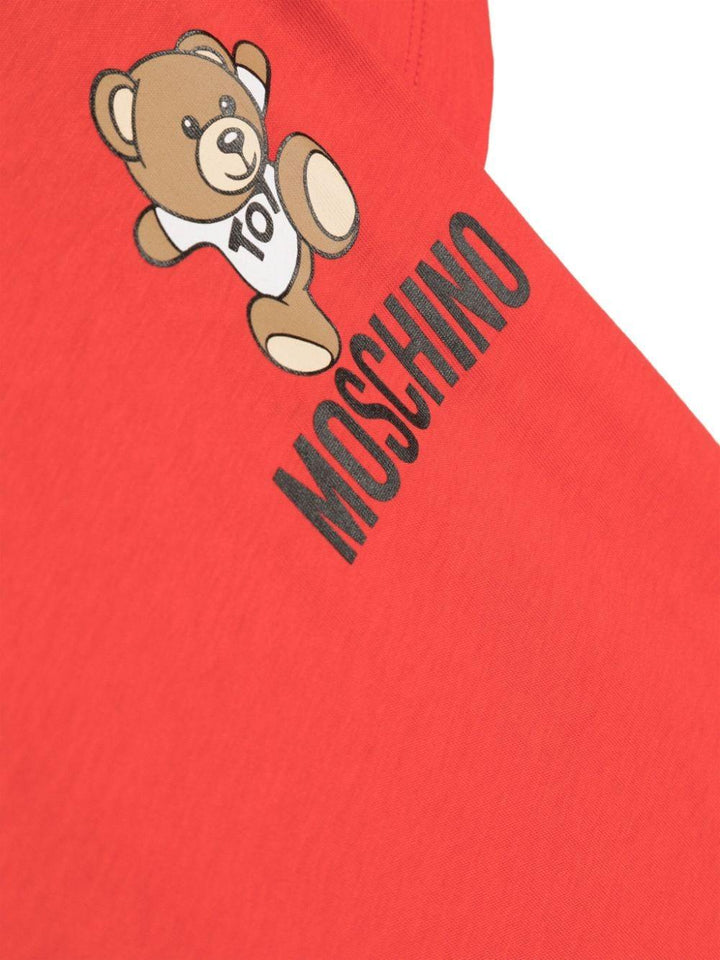 T-shirt rossa bambino HUM04KLAA02 50109 MOSCHINO KIDS 