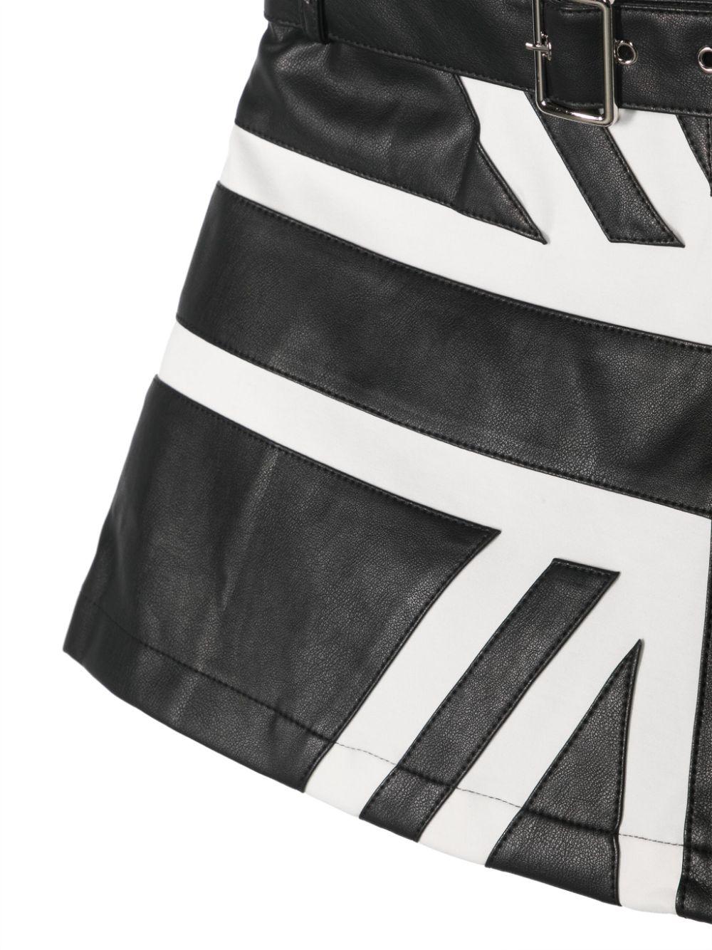 Gonna nera bambina con ricamo logo