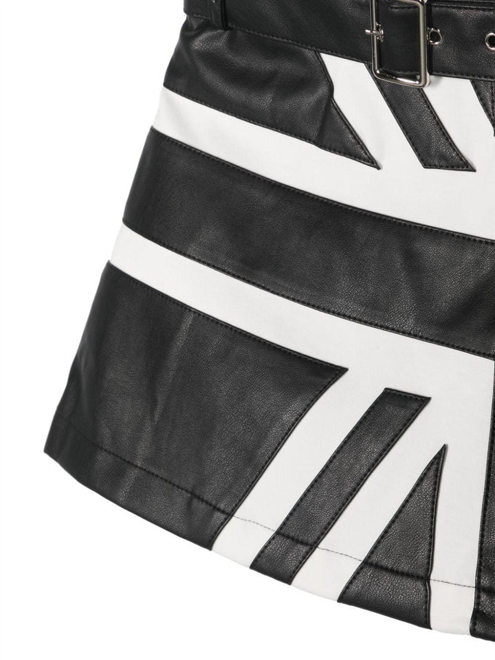 Gonna nera bambina con ricamo logo