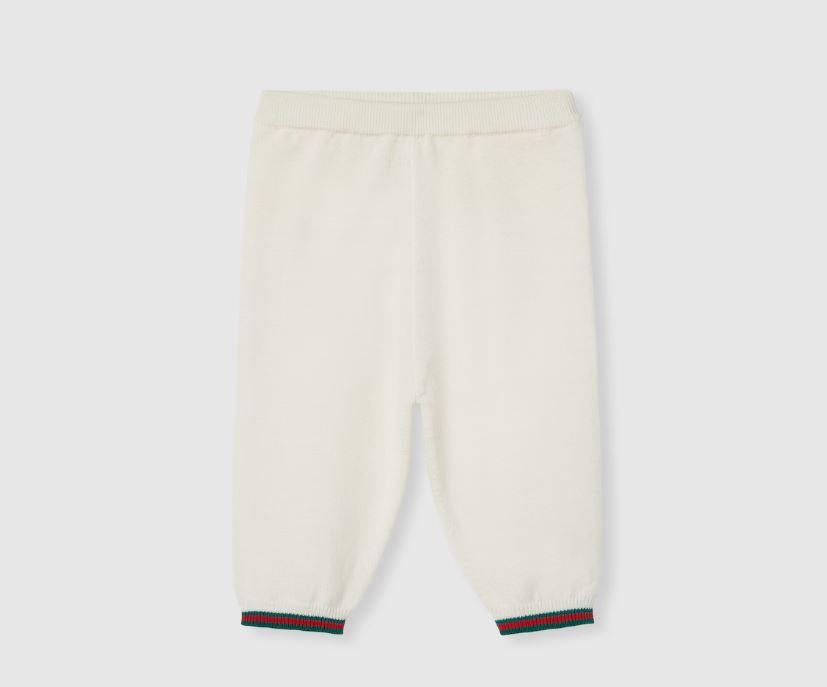 pantalone bianco neonato 825864XKEXM 9112 GUCCI KIDS 