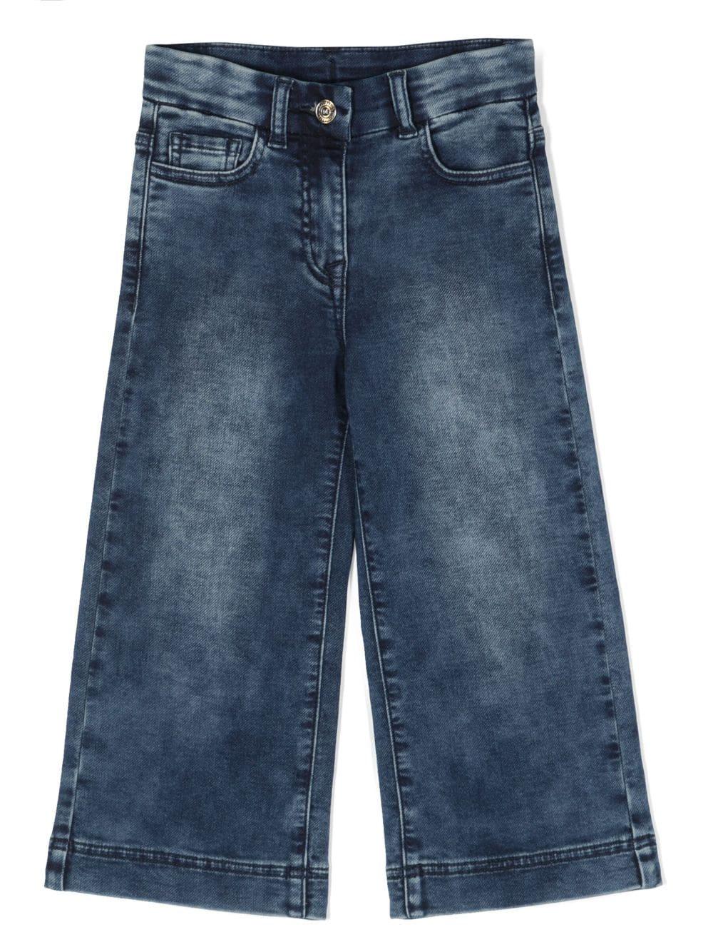 Jeans denim bambina con stampa 'Duffy Duck' posteriore