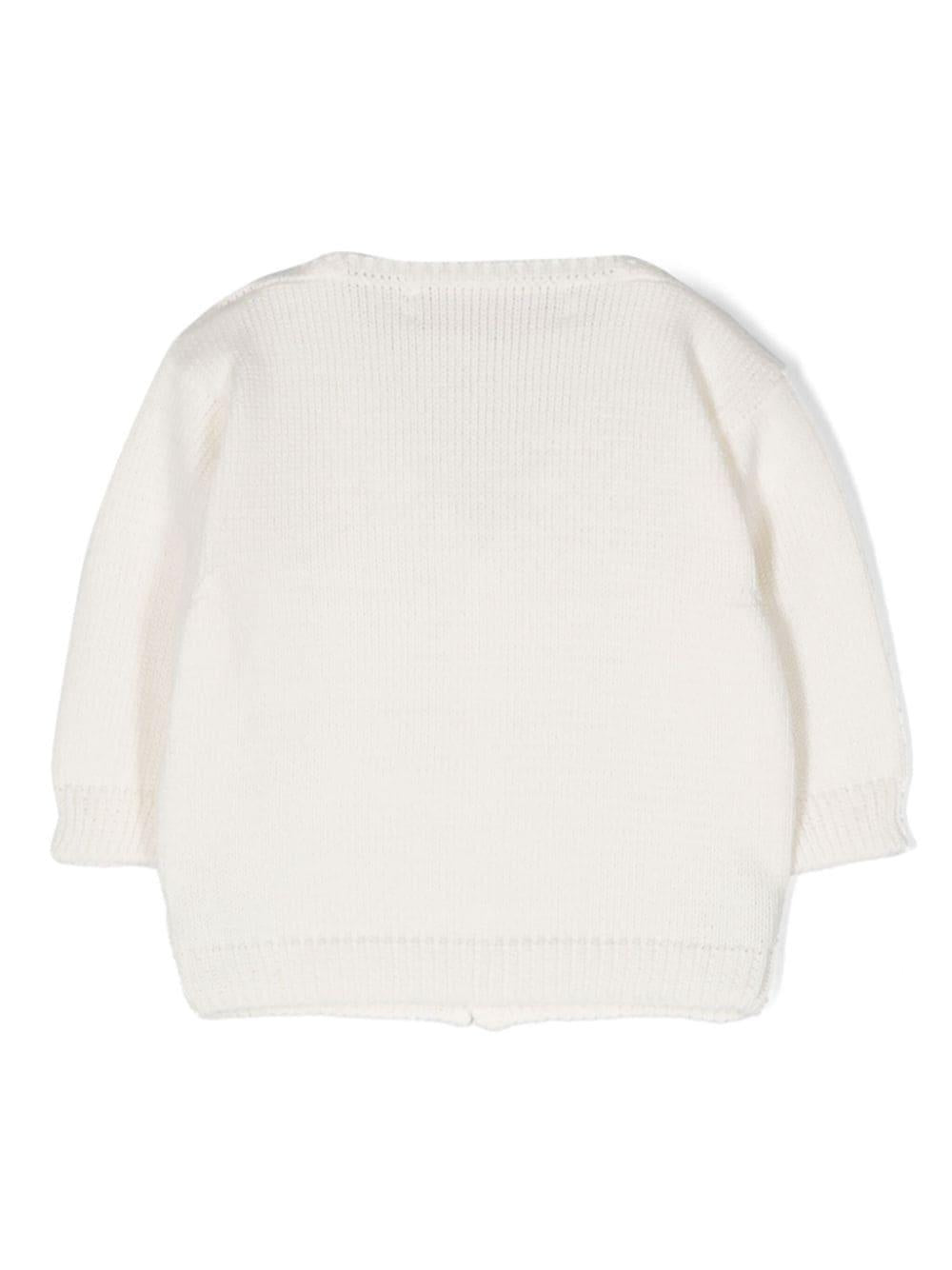 Cardigan bianco neonata