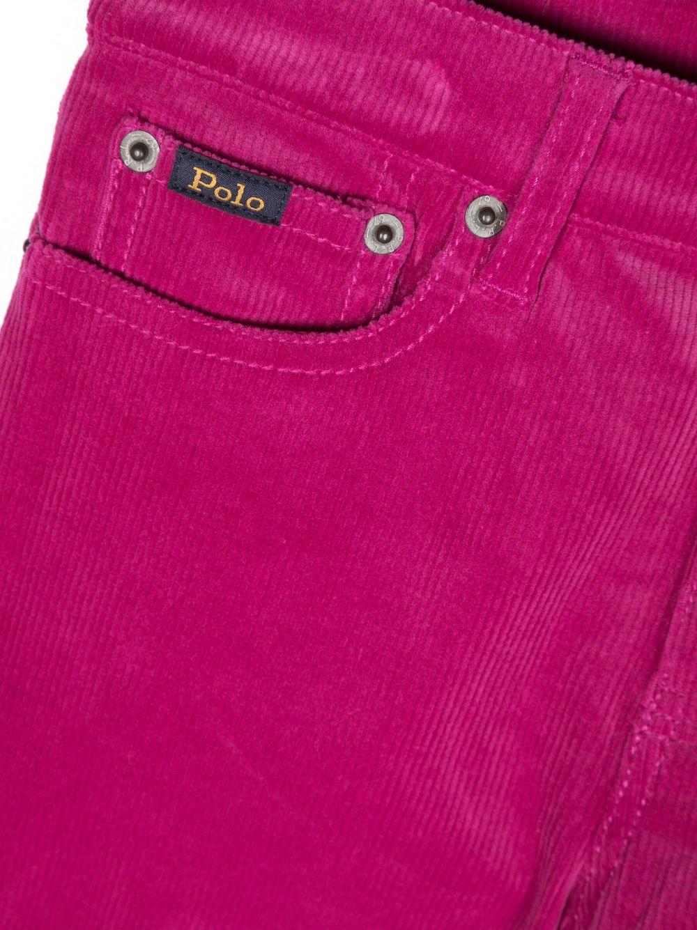 Pantaloni lampone bambina con logo