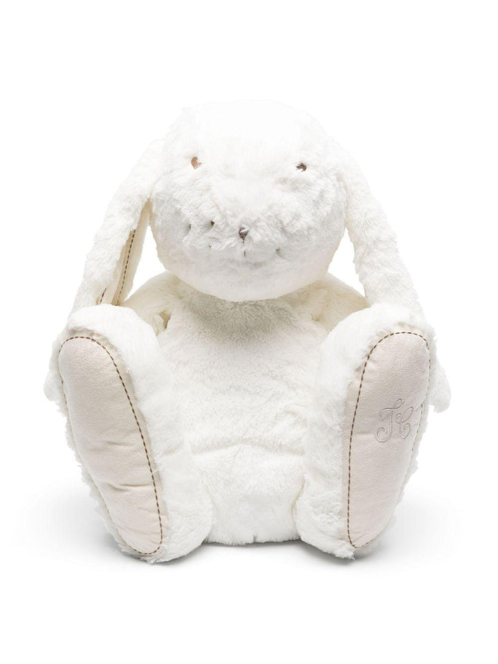 Peluche ecru unisex con logo ricamato
