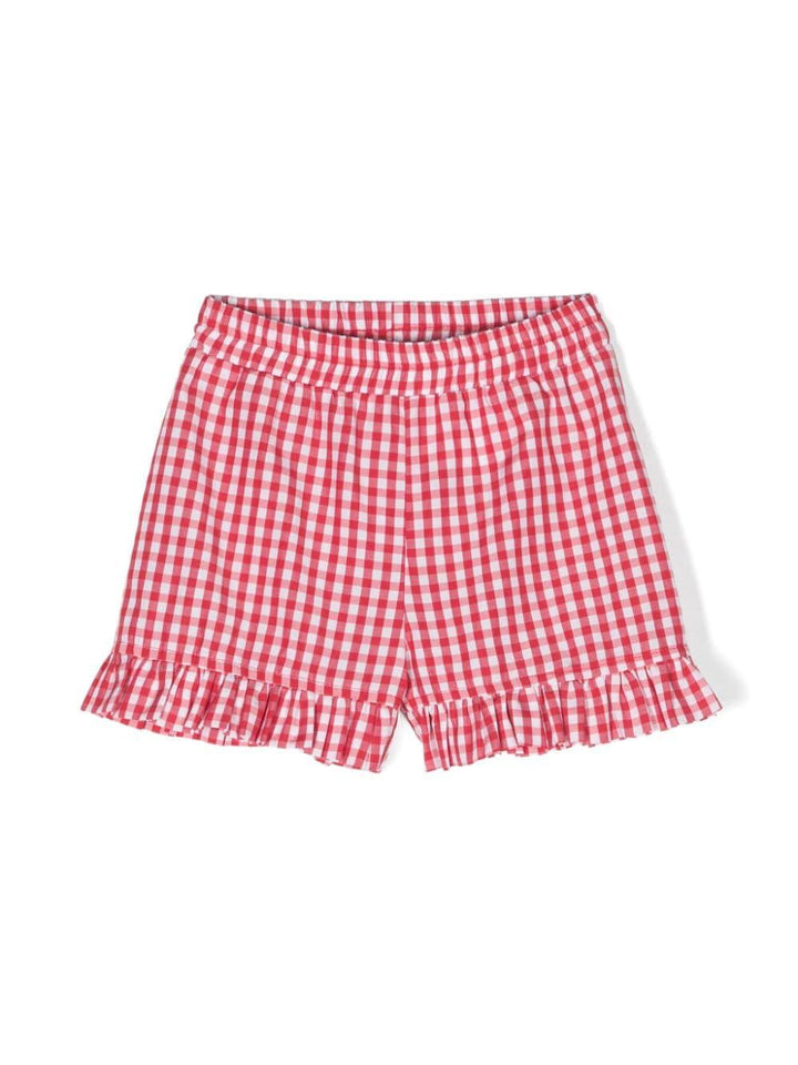 Shorts neonata rosso/bianco