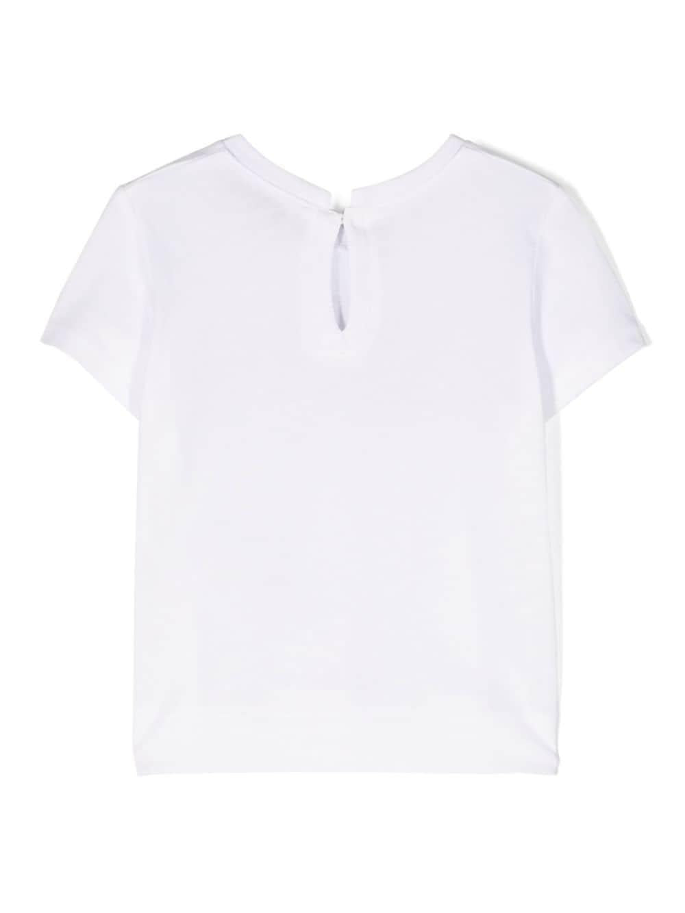 T-shirt bianca nenata 39C6113003 9990 Monnalisa kids 