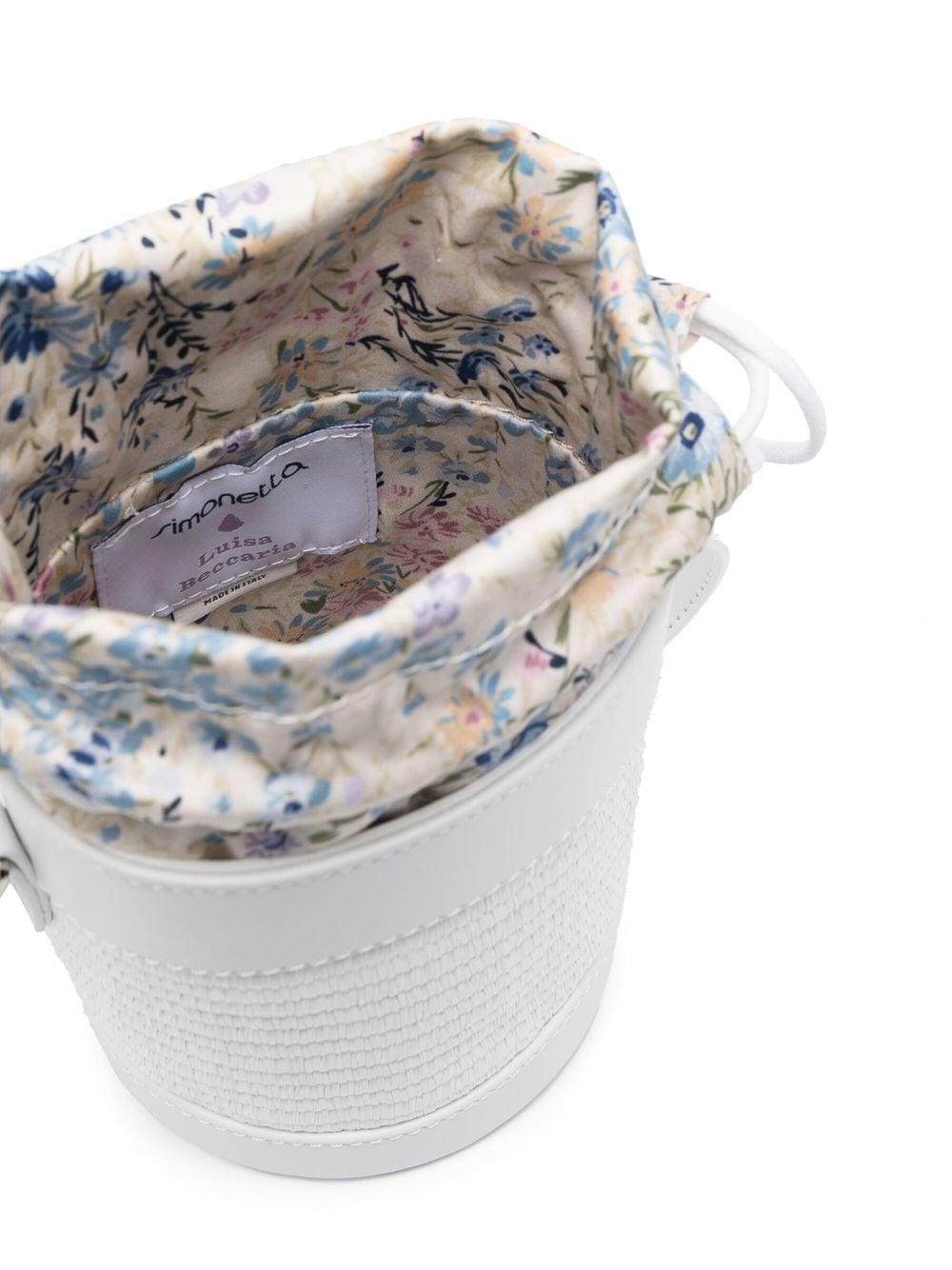 Borsa a secchiello bianca bambina