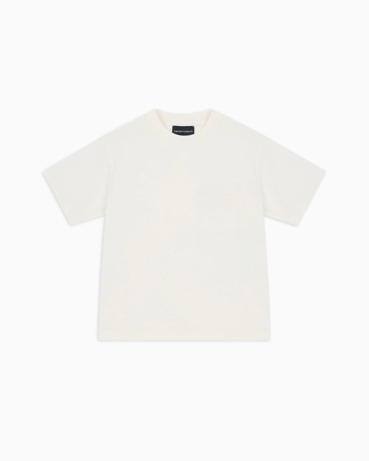 t-shirt bianca bambino EB000230AF13450 U0003 EMPORIO ARMANI KIDS 