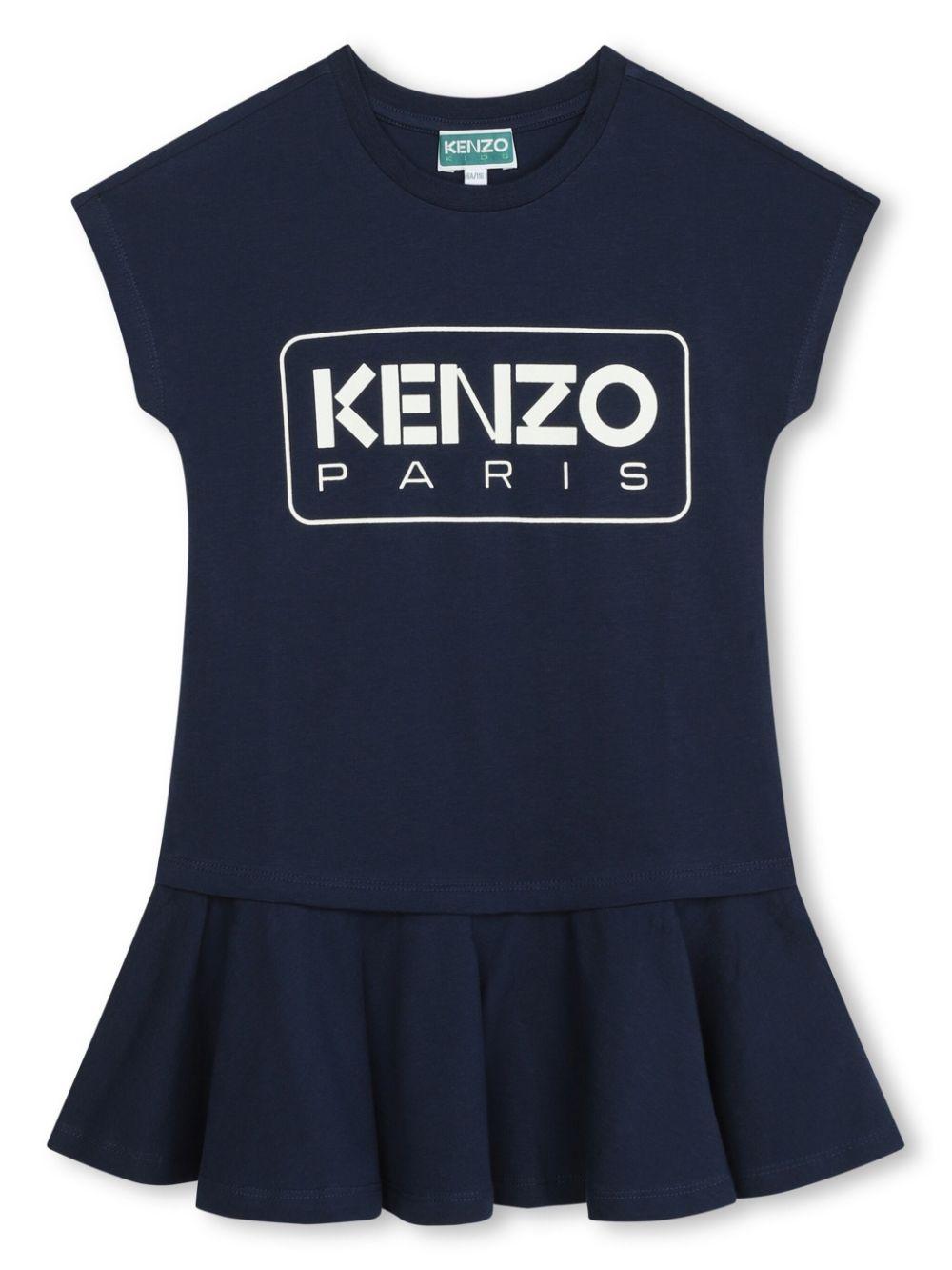abito blu bambina K60208 84A KENZO KIDS 