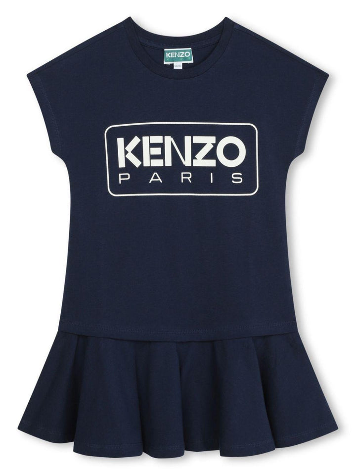 abito blu bambina K60208 84A KENZO KIDS 