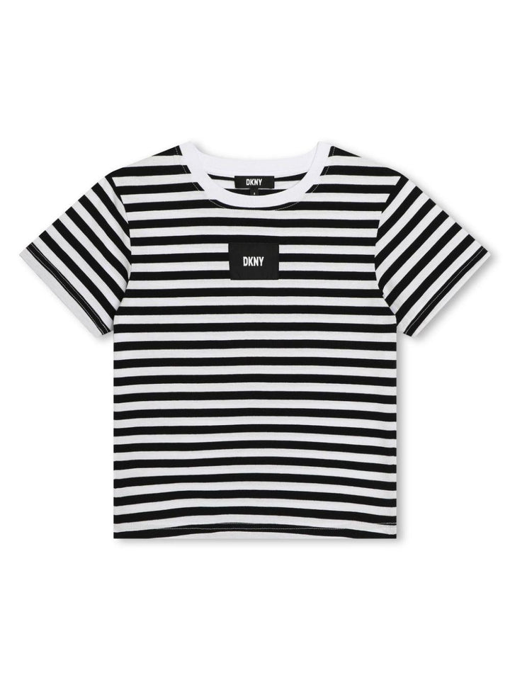 T-shirt nero/bianca bambino